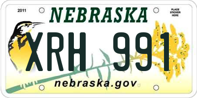 NE license plate XRH991