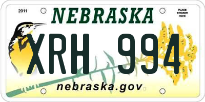NE license plate XRH994
