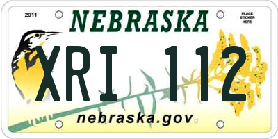 NE license plate XRI112