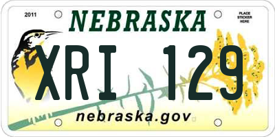 NE license plate XRI129