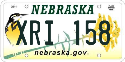 NE license plate XRI158