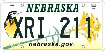 NE license plate XRI211