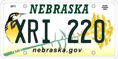 NE license plate XRI220