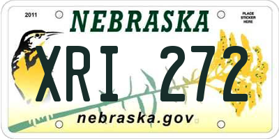 NE license plate XRI272