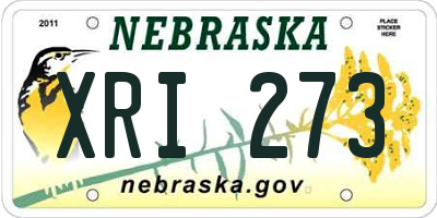 NE license plate XRI273