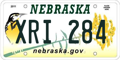 NE license plate XRI284