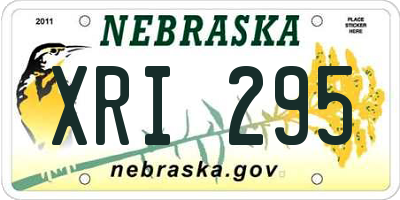 NE license plate XRI295