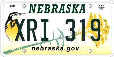 NE license plate XRI319