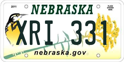 NE license plate XRI331