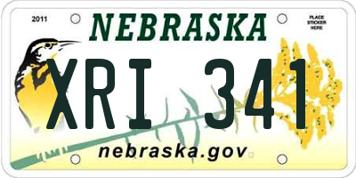 NE license plate XRI341