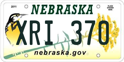 NE license plate XRI370