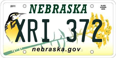 NE license plate XRI372