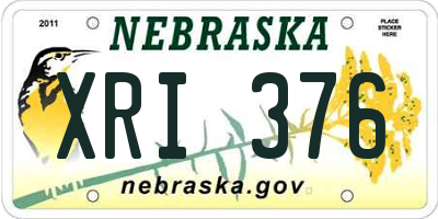 NE license plate XRI376