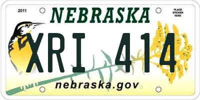 NE license plate XRI414