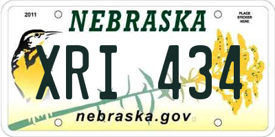 NE license plate XRI434