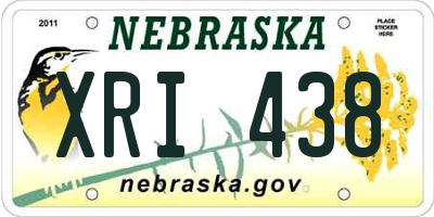 NE license plate XRI438