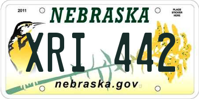 NE license plate XRI442