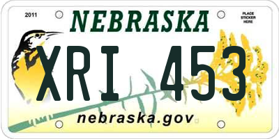 NE license plate XRI453