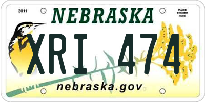 NE license plate XRI474