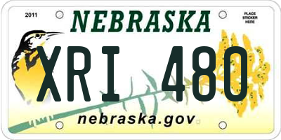 NE license plate XRI480