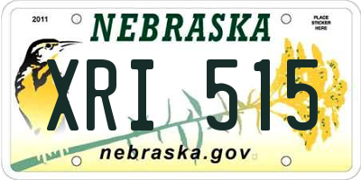 NE license plate XRI515