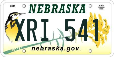 NE license plate XRI541