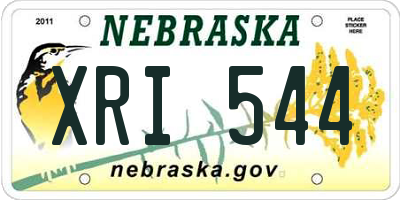 NE license plate XRI544