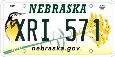 NE license plate XRI571