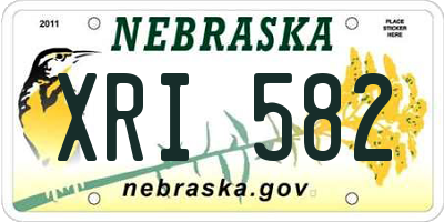 NE license plate XRI582