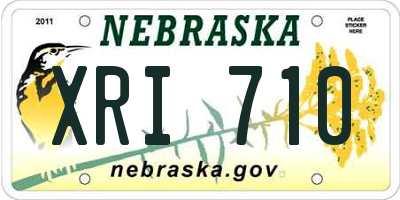 NE license plate XRI710