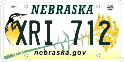 NE license plate XRI712