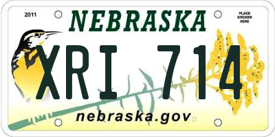 NE license plate XRI714