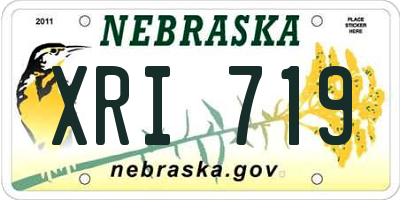 NE license plate XRI719