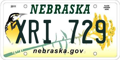 NE license plate XRI729