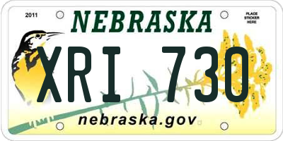 NE license plate XRI730