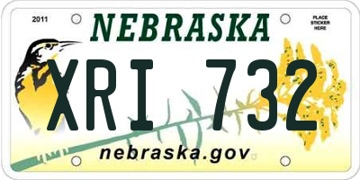 NE license plate XRI732