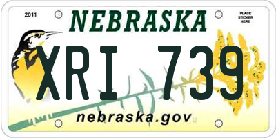NE license plate XRI739