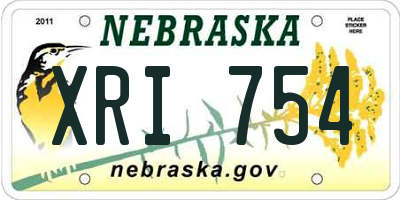 NE license plate XRI754