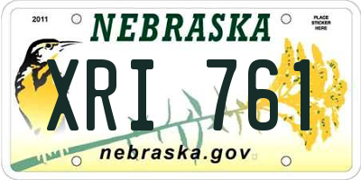 NE license plate XRI761
