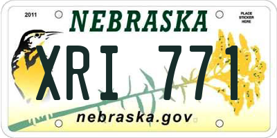 NE license plate XRI771