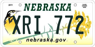 NE license plate XRI772