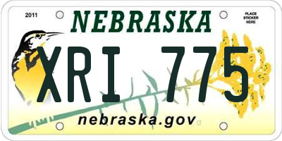 NE license plate XRI775