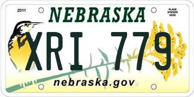 NE license plate XRI779