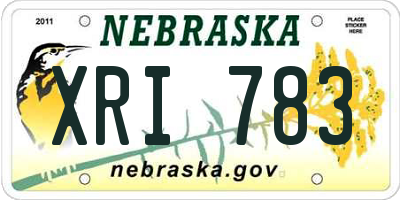 NE license plate XRI783