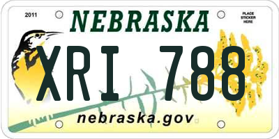 NE license plate XRI788