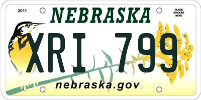 NE license plate XRI799