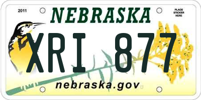 NE license plate XRI877