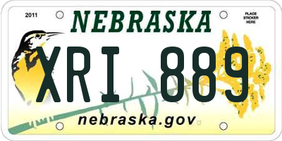 NE license plate XRI889