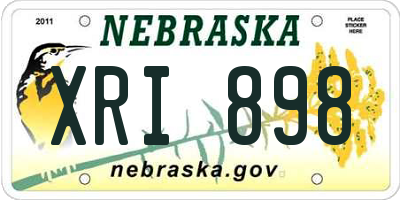 NE license plate XRI898