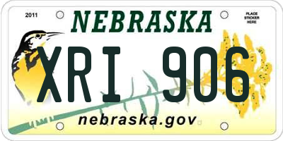 NE license plate XRI906